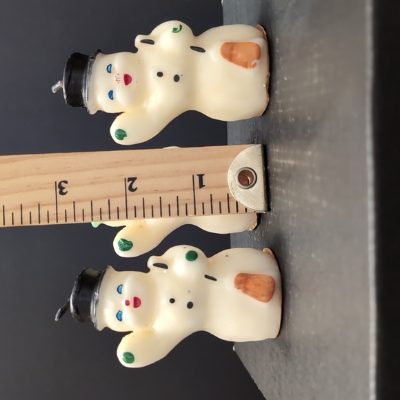 VGT 1950s Gurley Novelty Co,Set Of 3 Snowman Candles. - Picture 8 of 8